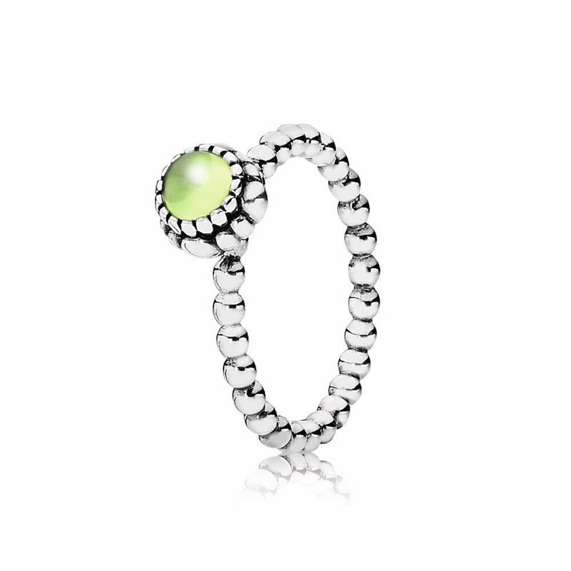 Pandora Birthday Blooms Ring August Ireland - Sterling Silver/Green/Peridot - 217045FRQ